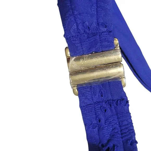 Sea Level Swim Australia Chantilly Bandeau Swim Top Azure DD/E Cup  US 4 - Picture 7 of 15